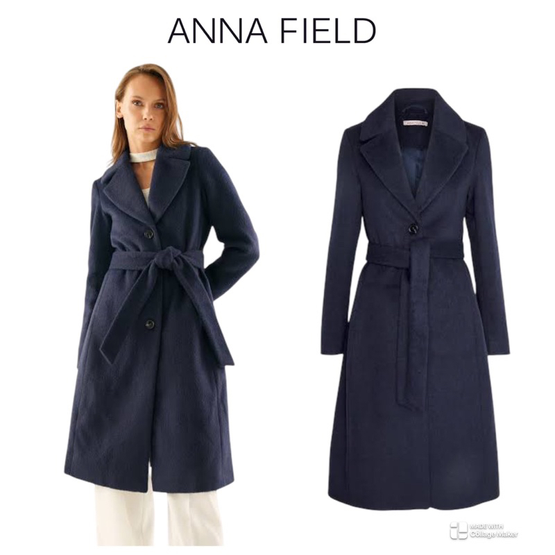 Trench coat โค้ทยาว  OVERCOAT  Trench❄️แบรนด์✨ANNA FIELD✨ (W1314 )