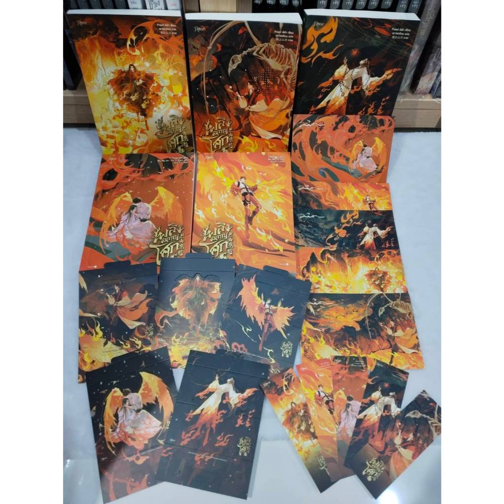 เหมา เพลิงผลาญโศก เล่ม 1 2 3 4 5 จบ พิมพ์1+มีแสตนดี้กระดาษ มือ 1  ในซีล พีต้า นิยาย วาย แปลจีน