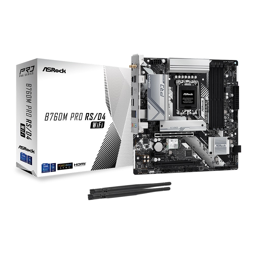 MAINBOARD (1700) ASROCK B760M PRO RS WIFI DDR4