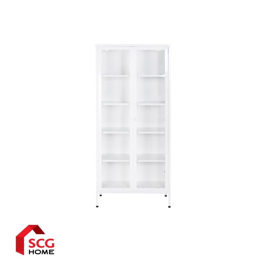 Kiosk Furniture ตู้โชว์ 5 ชั้น ทรงสูงรุ่น Sleek พร้อมกระจกใส 3 ด้าน