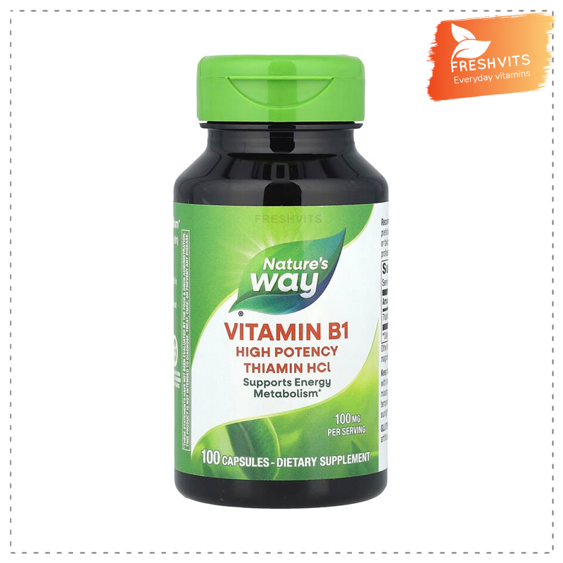 Nature's way,Vitamin B-1, 100 mg, 100 Capsules