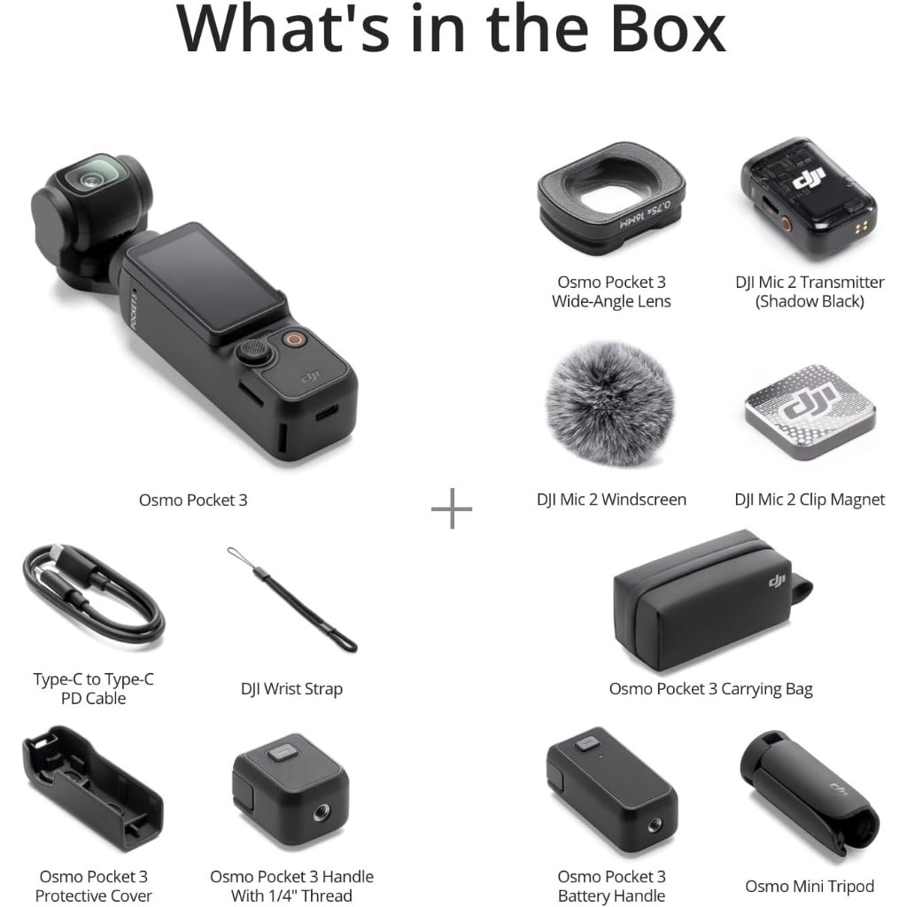 [มีสินค้าพร้อมส่ง] DJI Osmo Pocket 3 -กล้องพกพาเล็ก Pocket 3-Axis Gimbal Camera 1-Inch