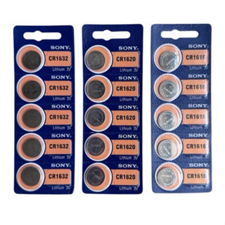 SONY CR1616/CR1632/CR1620 Lithium 3V แพค5ก้อน ของใหม่ไฟแรง
