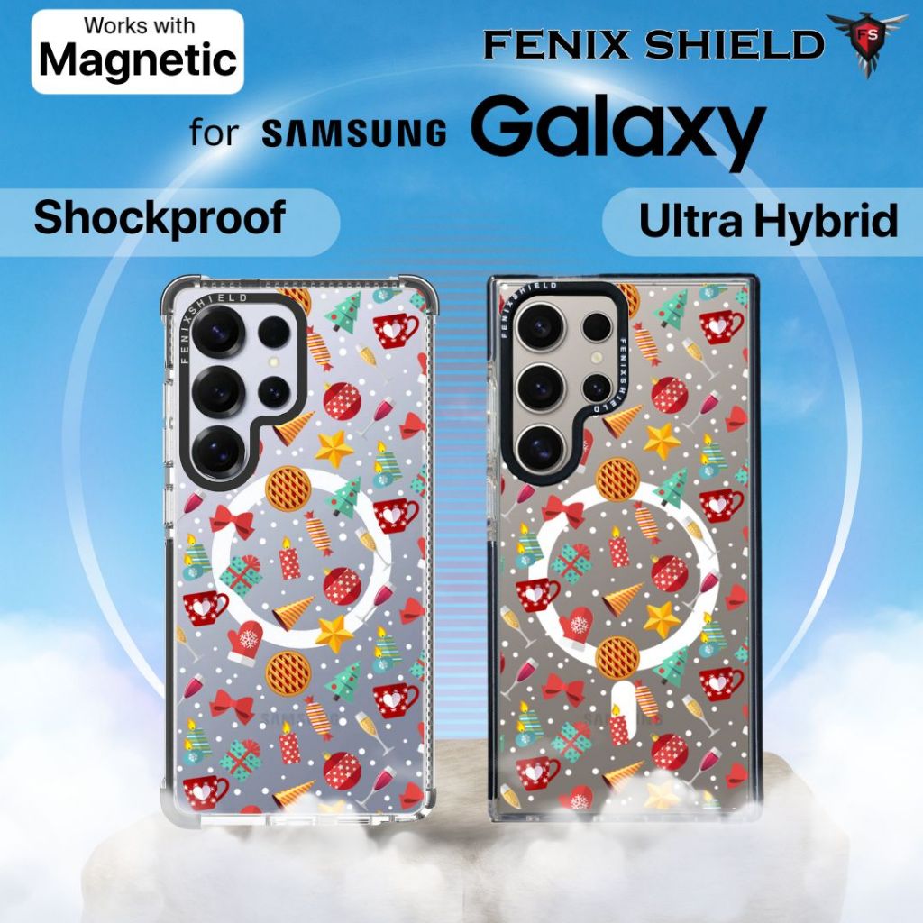 เคส FenixShield Ultra Hybrid / Shockproof [ CHRISTMAS SNOW ] สำหรับ Galaxy S25 / S24 / S23 / S22 / FE / Plus / Ultra