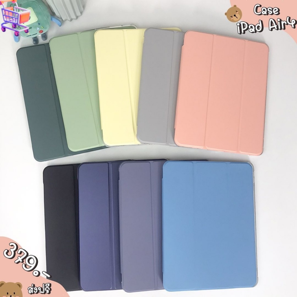 【ส่งจากไทย❗】เคส iPad วัสดุอะคริลิคพร้อมช่องเสียบปากกาชาร์จฝาหลังโปร่งใส Air3/4/5/6 Gen5/6/7/8/9/10 Pro10.5/11