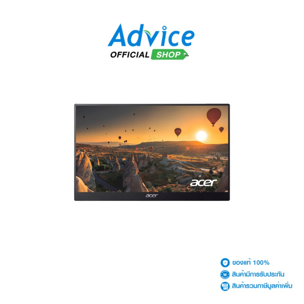 PORTABLE MONITOR (จอคอม) 15.6 ACER PM161QJBMIUUX (IPS, USB-C, Mini HDMI, SPK) 60Hz - A0167894