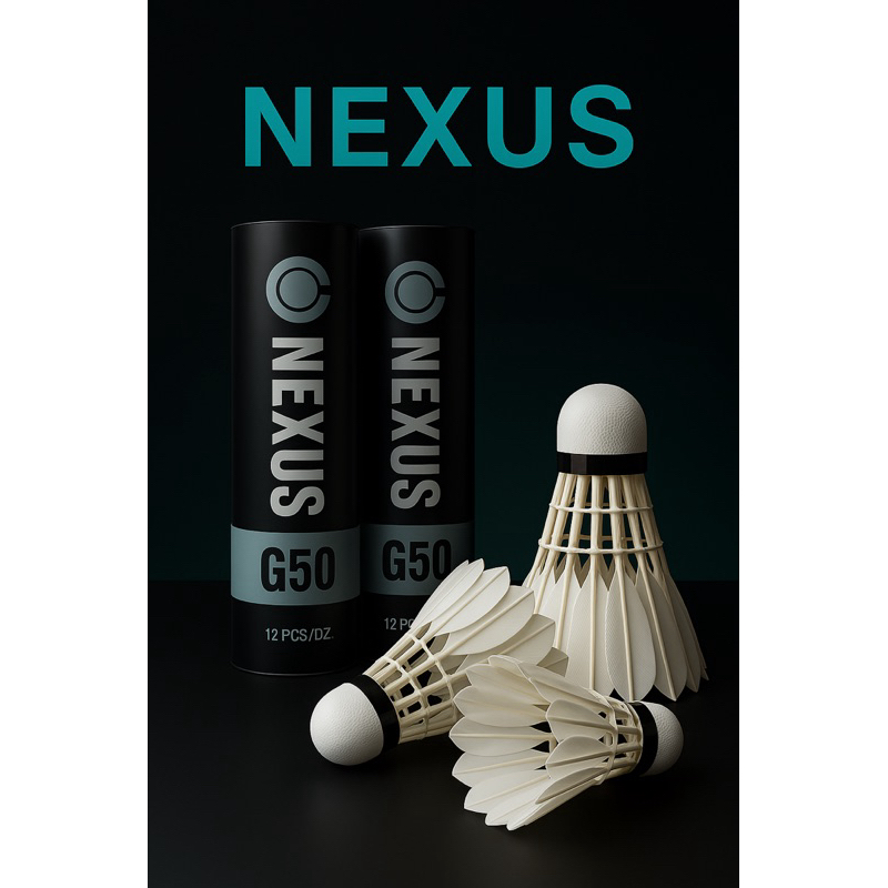 NEXUS Shuttlecock Model G50 (2 หลอด)ลูกแบดมินตันขนห่านแท้🦢🦢 🔥พร้อมส่ง 🔥