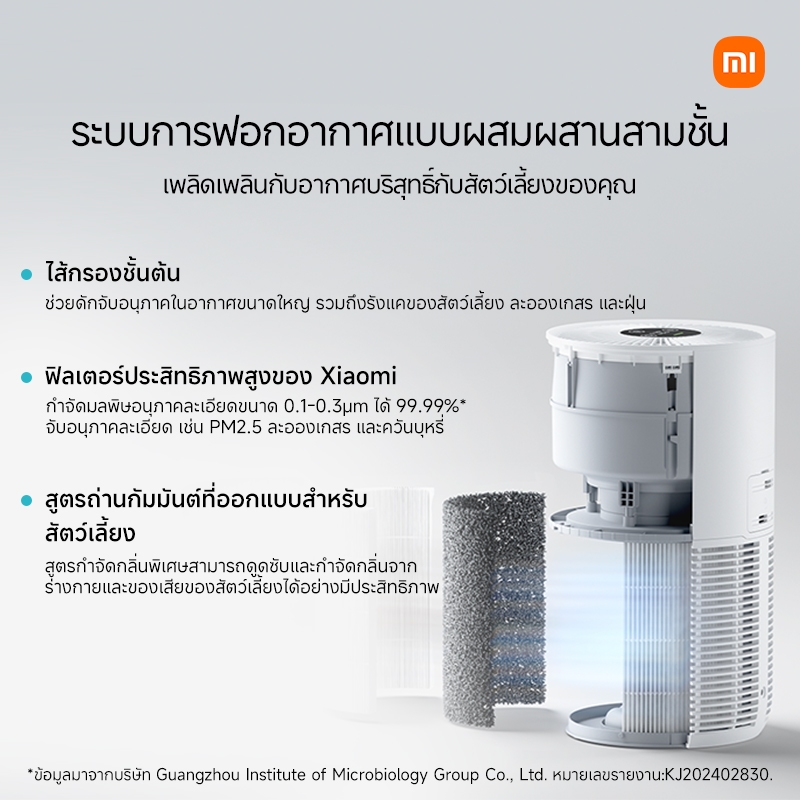 [NEW] Xiaomi Smart Pet Care Air Purifier｜ดูดซับกลิ่นสัตว์เลี้ยงได้｜ควบคุมอัจฉริยะผ่านแอป｜เซ็นเซอร์อนุภาคเลเซอร์