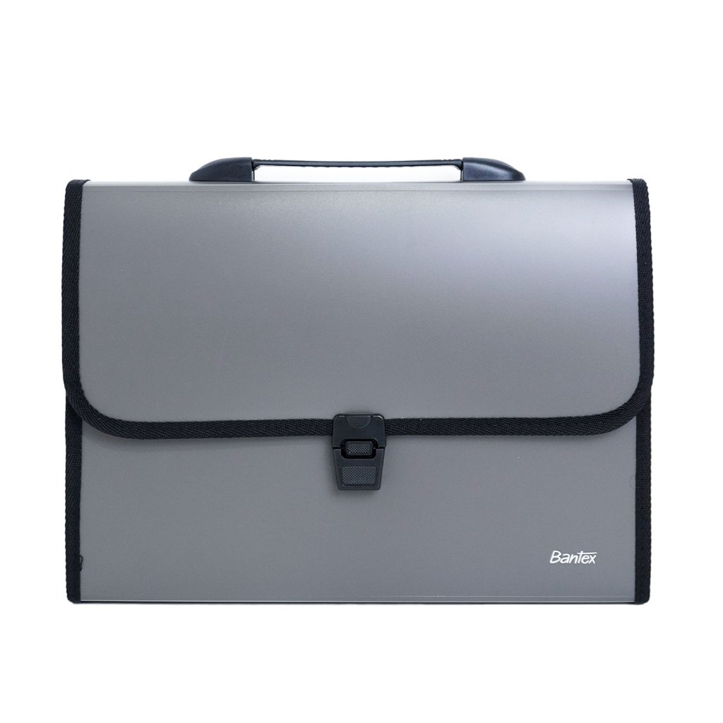 Bantex แฟ้มเก็บเอกสาร กระเป๋าใส่เอกสาร ขนาดA4 13ช่อง พร้อมหูหิ้วและล็อค กันน้ำ file folder