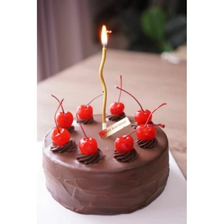 ป้ายกระดาษทองตกแต่งเค้ก HAPPY BIRTHDAY 🎂 ป้ายปักเค้ก