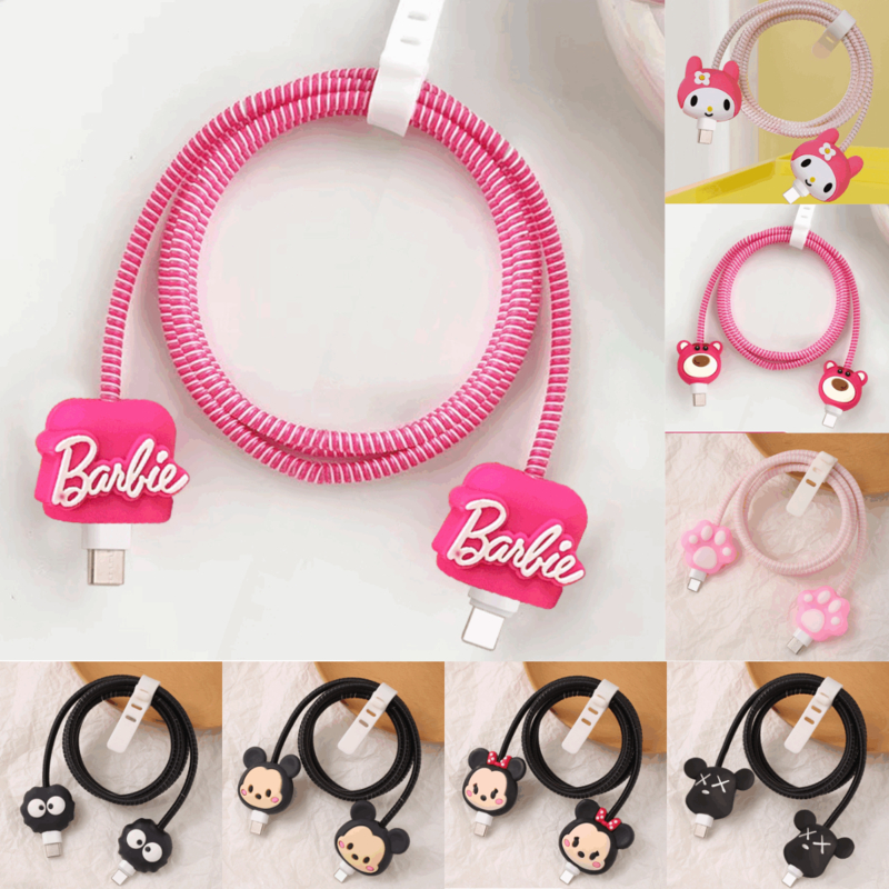 น่ารัก Data Cable ฝาครอบป้องกันตุ๊กตาการ์ตูนฝาครอบป้องกัน Anti-breakage Data Cable Cover-CY