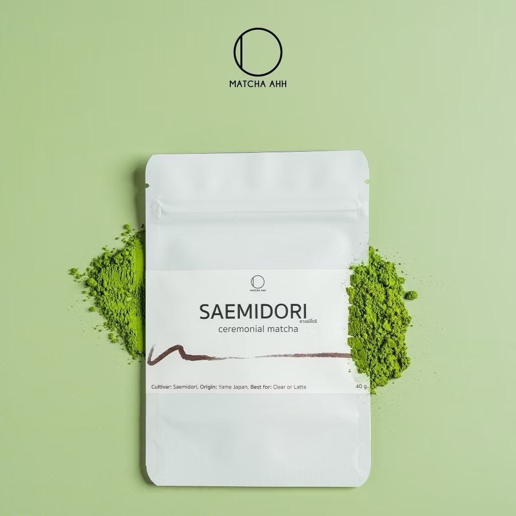 <Matcha Ahh> Saemidori (ซามิโดริ) | ผงมัทฉะพรีเมี่ยม เกรดพิธีชงชาแท้จากญี่ปุ่น 40g ชารางวัล รสชาติดี