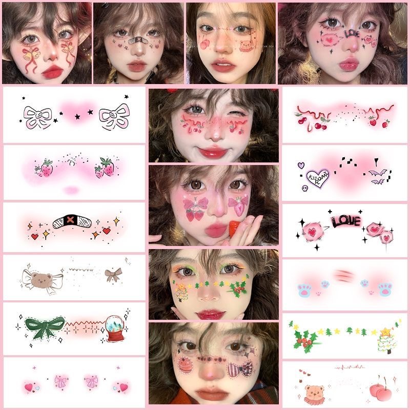 🚚จัดส่งเร็ว🚚สติกเกอร์รอยสัก น่ารัก ชั่วคราว sticker Tattoo ลายหัวใจน่ารัก สีสันสดใส แบบสร้างสรรค์ กันน้ํา สําหรับตกแต่ง
