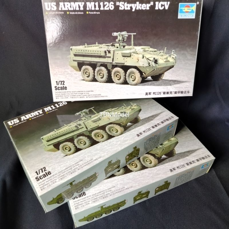 โมเดลพลาสติก ยานเกราะUS Army  M1126Stryker ICV 1/72 Trumpeter ตรงตัวไทย
