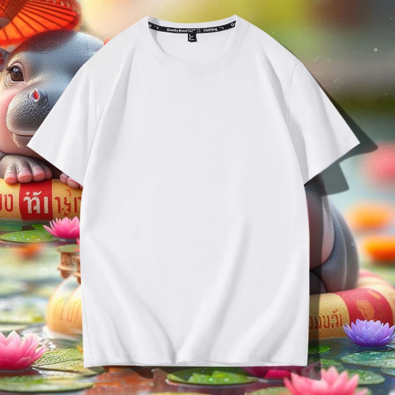 D1020 เสื้อยืดแขนสั้นลายหมูเด้ง ใส่ได้ทั้งชายและหญิง ราคา ถูกที่สุด ดีลบีเคเค แกลเลอรีภาพที่ 8