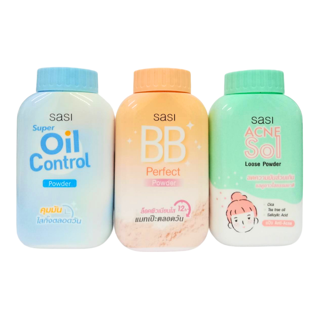 SASI ACNE SOL LOOSE POWDER 50G/SASI BB PERFECT POWDER 50G/SASI SUPER OIL CONTROL POWDER 50G