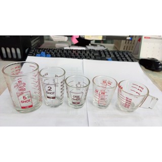 แก้วตวง แก้วช็อต ถ้วยตวงขนาดเล็ก มีสเกล 1,2,5 ออนซ์ LUCKY