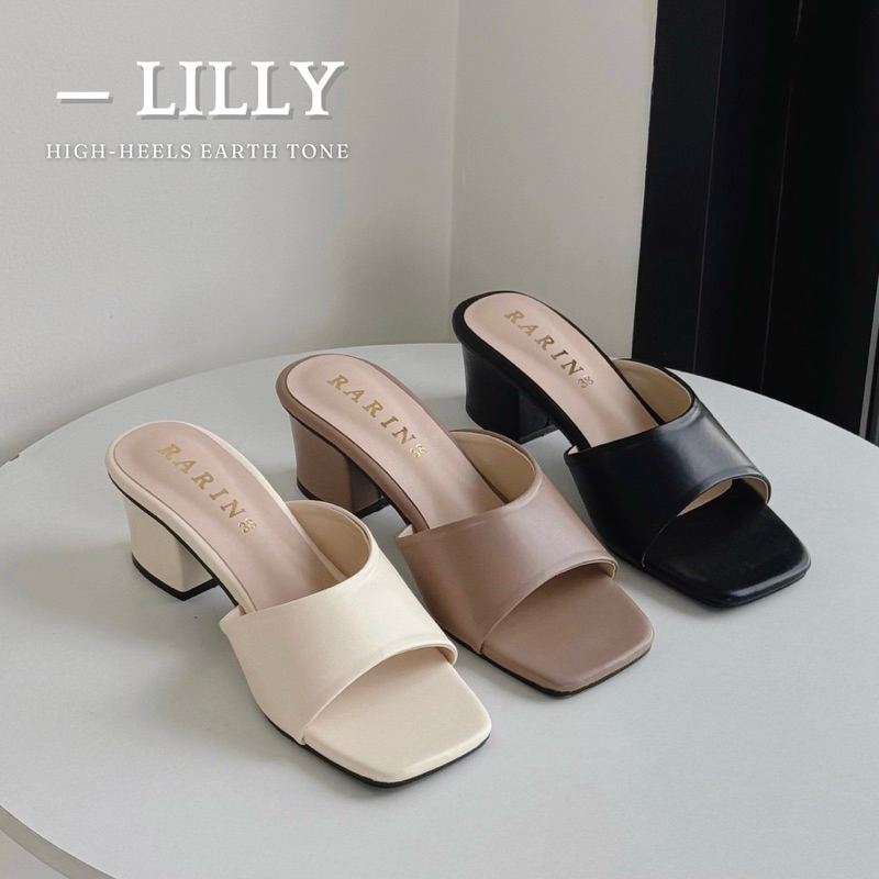 ✅ รุ่นใหม่ มาแรง ! [ Lilly ] 36 - 41 รองเท้าส้นสูง 2 นิ้ว สีเอิร์ธโทน ** ไซส์ปกติ **