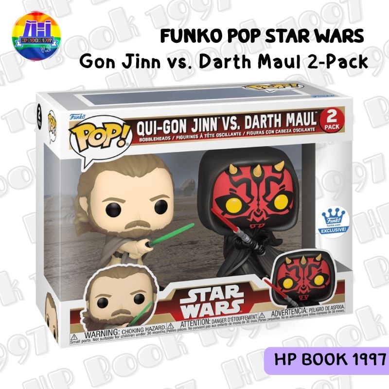 Funko Pop Star Wars Qui-Gon Jinn VS Darth Maul 2Pack Funko Exclusive (ลิขสิทธิ์แท้) สตาร์วอร์ส ฟิกเก