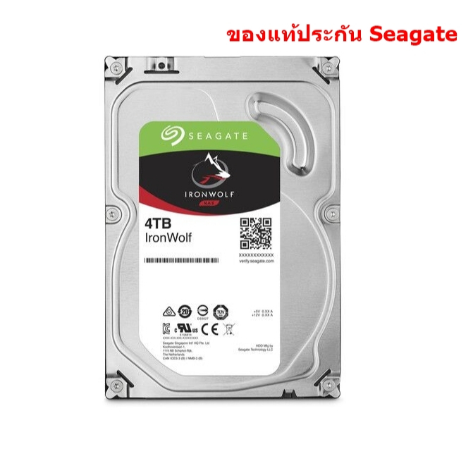 SEAGATE IRONWOLF 4TB Internal HDD 3.5 นิ้ว 5400RPM (ST4000VN006)