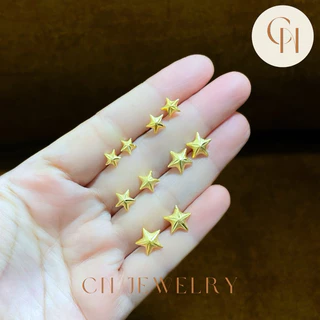 [⚡️ลดเพิ่ม 30% เก็บโค้ดหน้าร้าน] 1คู่ ต่างหู แป้น (วัสดุอย่างดี ไม่ลอกดำ แพ้ง่ายใส่ได้) CN Jewelry