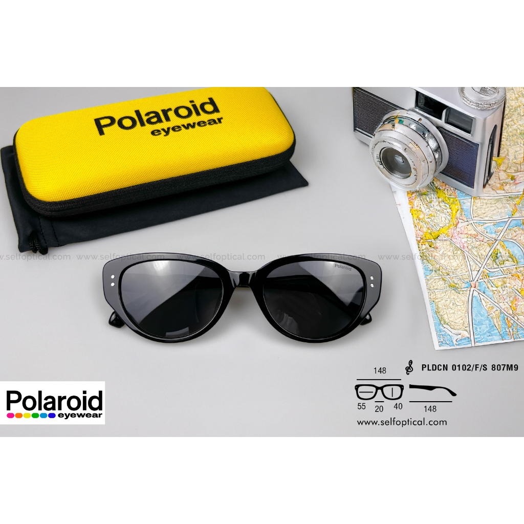 แว่นกันแดด Polaroid PLDCN 0102/F/S 807M9 Size 55 ลิขสิทธิแท้ โดย SELF Optical