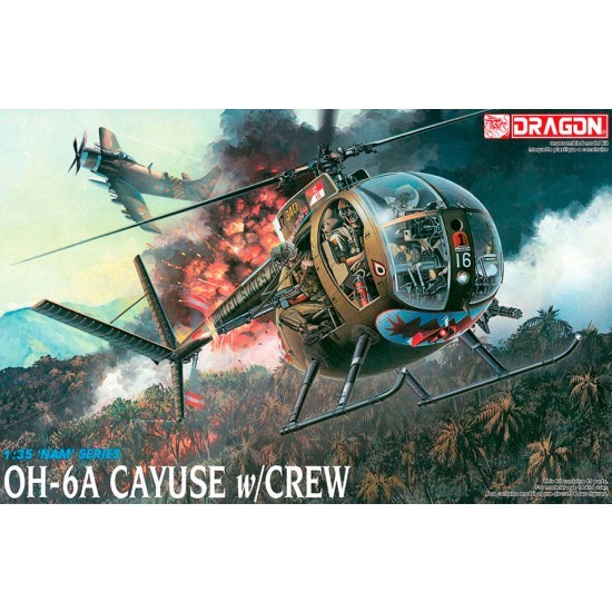 พลาสติก โมเดล ประกอบ DRAGON สเกล 1/35 OH-6A CAYUSE w/CREW (3310)