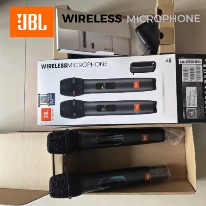 JBL Wireless Microphone Set ไมค์ลอยคู่ ไมโครโฟนไร้สาย มือถือคู่  ไมค์ลอยไร้สาย ไมค์ลอยพกพา