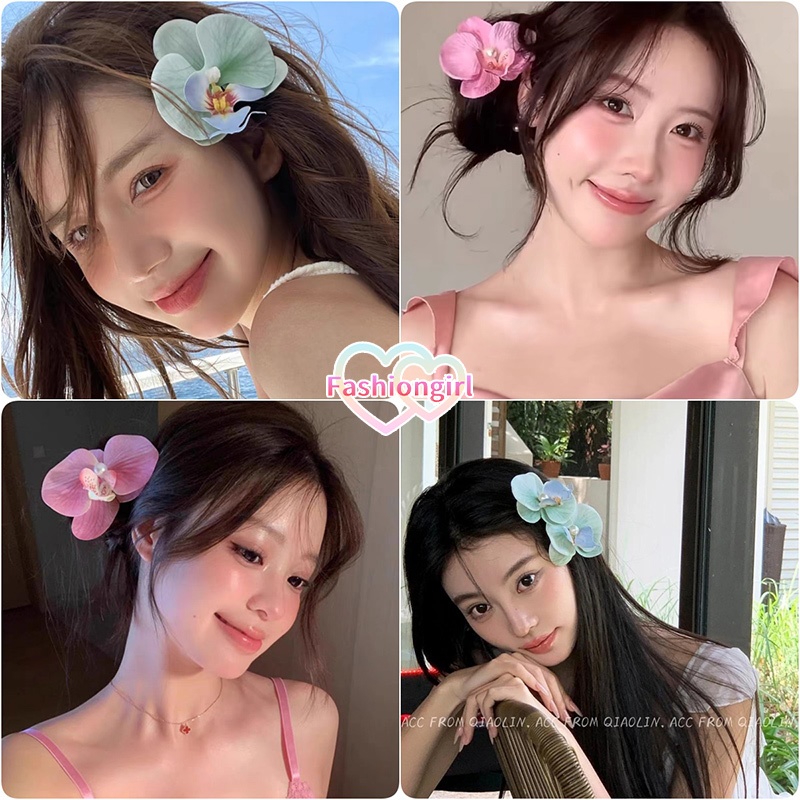 💮Fashion girl💮กิ๊บดอกไม้ ฟาแลนนอปซิส เครื่องประดับผมแฟชั่น แฟชั่นสําหรับผู้หญิง สไตล์เกาหลี คุณภาพดีและทนทาน