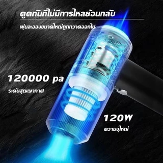 🚚รับประกัน 5 ปี🚚เครื่องดูดฝุ่นในรถ 99990kpa/เป่า/ปั๊ม/พองลม เครื่องดูดฝุ่น รับประกันตลอดชีวิต 4IN1 เครื่องดูดฝุ่นไร้สาย