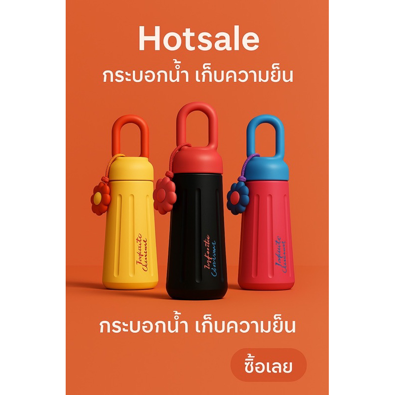 Cupzy Cool พร้อมส่ง RAINBOW CUP กระบอกน้ำสแตนเลส Tumbler  มีห่วงจับ พกพาสะดวก กระบอกน้ำเก็บความเย็น แก้วน้ำ 420 ml.