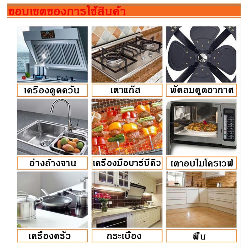 สเปรย์โฟมขจัดคราบน้ำมัน ในครัวตัวช่วยทำความสะอาดคราบไขมันที่ฝังแน่น ฝังลึก สเปร์โฟมกำจัดคราบ สเปรย์โฟมทำความสะอา ราคา ถูกที่สุด ดีลบีเคเค แกลเลอรีภาพที่ 4