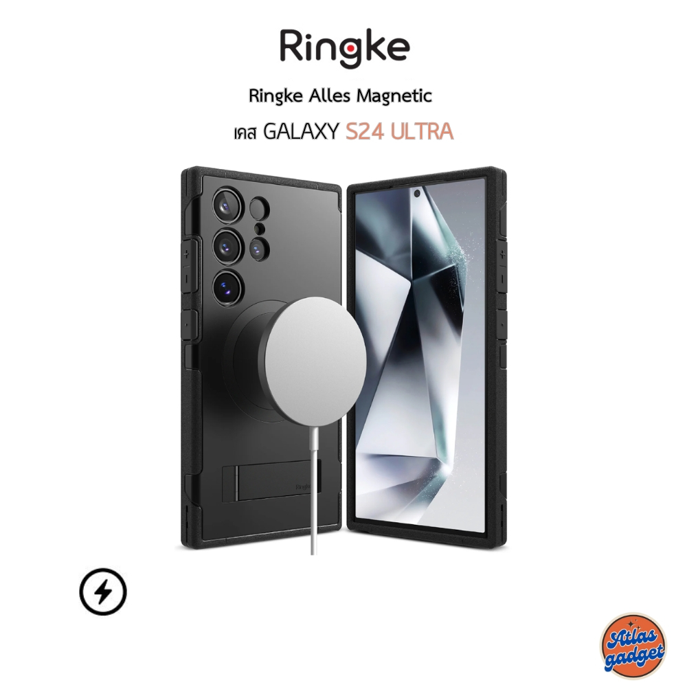 Ringke Alles Magnetic เคส Galaxy S24 Ultra เคสกันกระแทกพร้อมขาตั้ง จากแบรนด์ Ringke