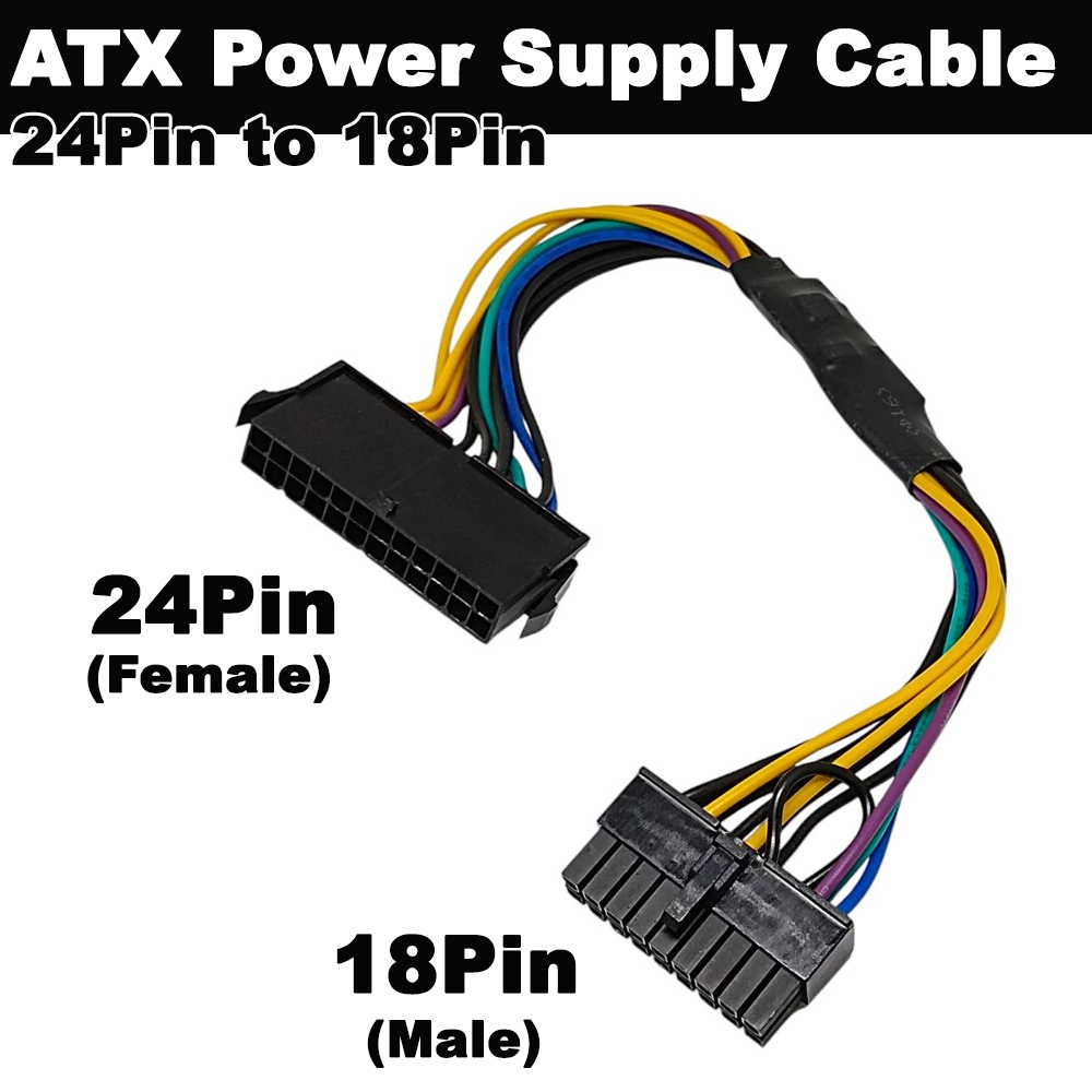 ATX PSU 24Pin to 18Pin Converter Power Cable for HP Z220 Z210 Z230 Z420 Z620 Desktop Workstation Mon