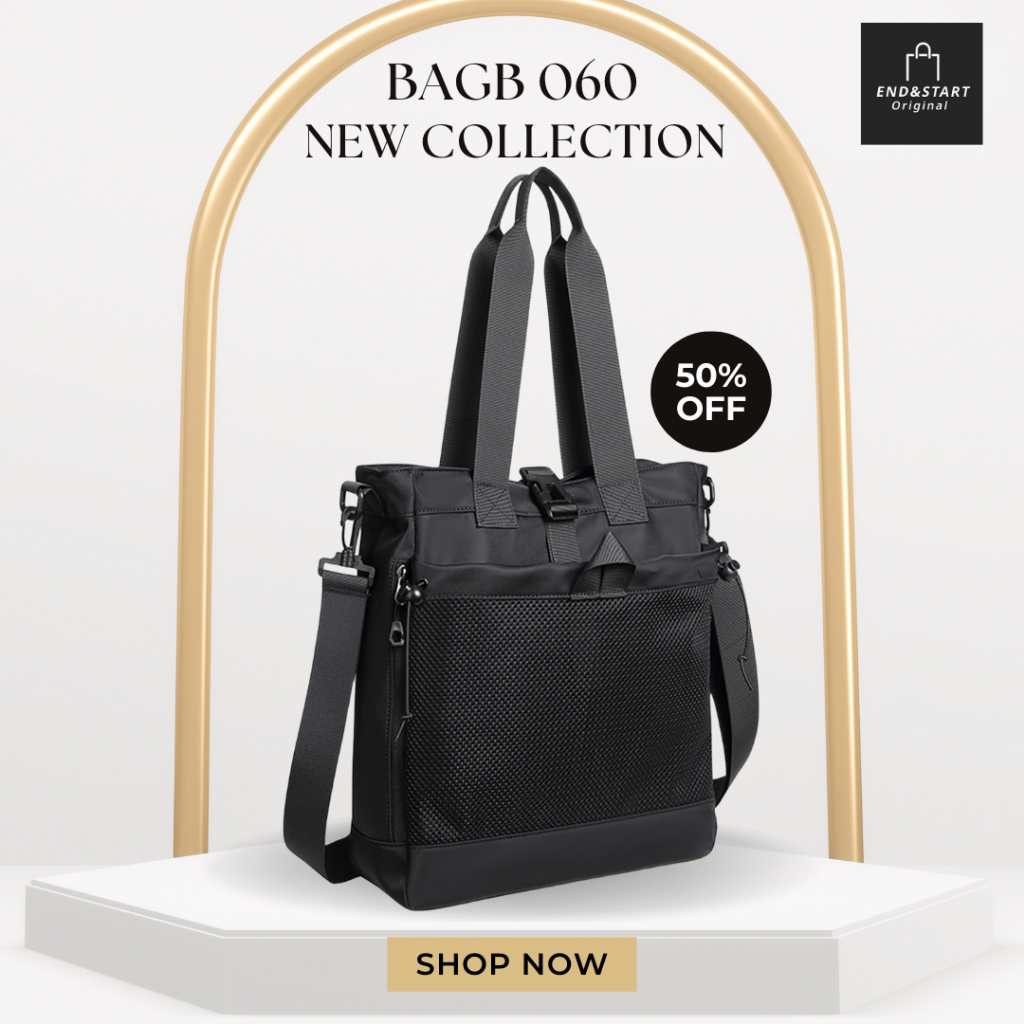 BAGB060 กระเป๋าทรง Tote อเนกประสงค์ ดีไซน์สวย มีช่องใส่ของเยอะ ช่องตาข่ายด้านนอก สะพายถอดเก็บได้