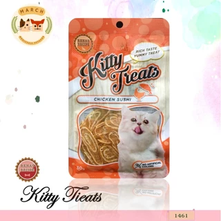 1461 Kitty Treats CHICKEN SUSHI คิตตี้ทรีต ชิดเก้นซูชิ(ซูชิไก่สไลด์) (ขายยกแพ็ค 12 ซอง) ขนมแมว **12ถุง 400บาท