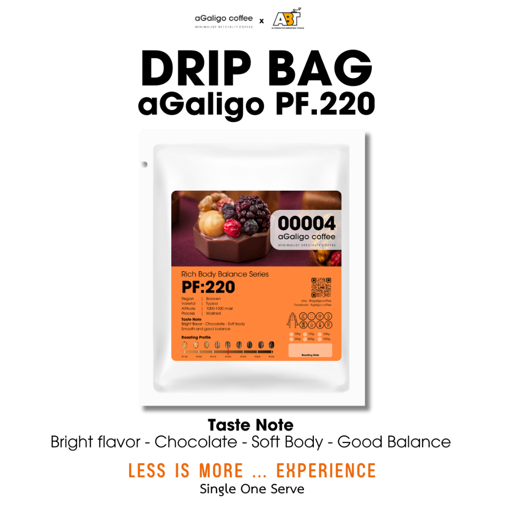 Agaligo Drip Bag Coffee (บดพร้อมชง) One Serve (Rich Body Balance Series)