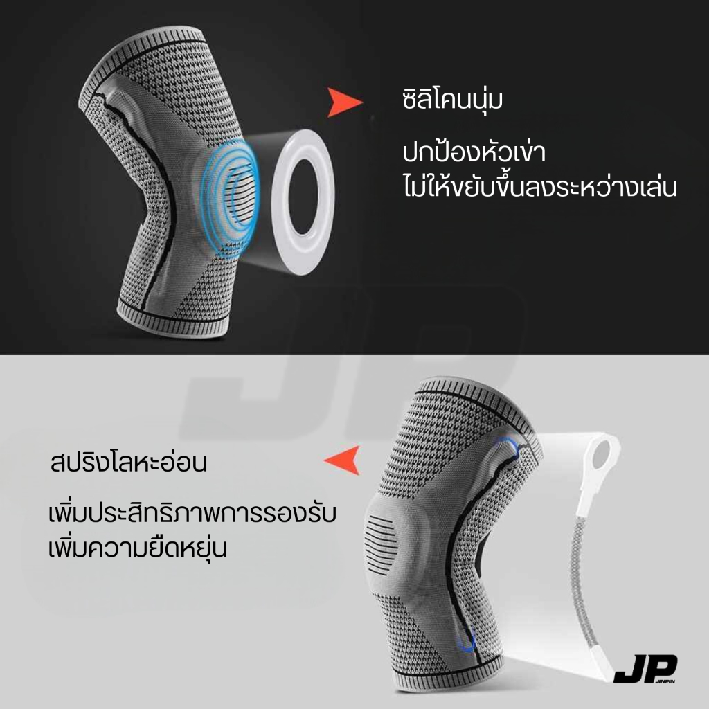 ปลอกพยุงเข่า KNEE SUPPORT บรรเทาอาการปวดสำหรับเล่นกีฬา รูปที่ 6