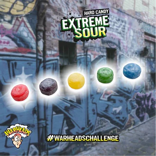 WARHEADS ลูกอมรสเปรี้ยวกลิ่นผลไม้ ชนิดต่างๆ (EXTREME SOUR HARD CANDY)