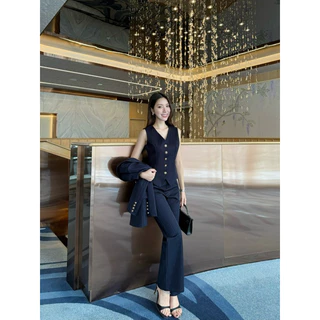 22000 Premium setsuit 3 ชิ้นสูท + เสื้อทรง vest กางเกงผ้าลายริ้ว