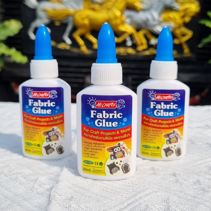 TheBestStation กาว กาวติดผ้า 40ml./ขวด Hi Crafts fabric glue 40ml. ส่งทุกวัน