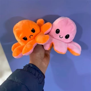ตุ๊กตาปลาหมึกมหัศจรรย์ เปลี่ยนหน้าได้ เพิ่มสีใหม่มากมาย ตุ๊กตาปลาหมึกยักษ์ที่พลิกกลับด้านได้ หมอนตุ๊กตา ขนาด 20ซม