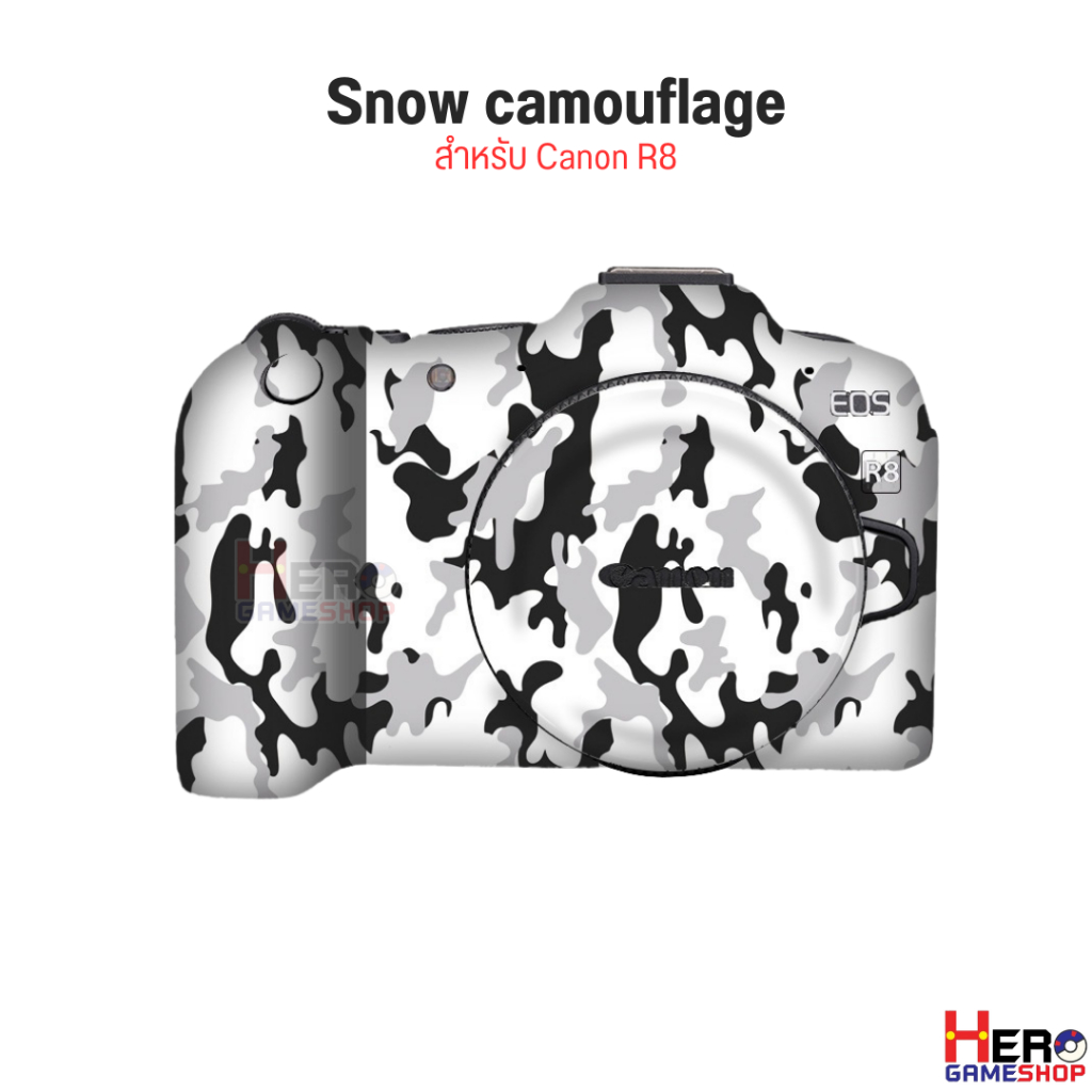 [Sticker Canon] Body Camera สติกเกอร์ skin ป้องกันเลนส์กล้อง ติดง่าย ไม่ทิ้งคราบกาว กล้อง Canon R8 Camera Sticker