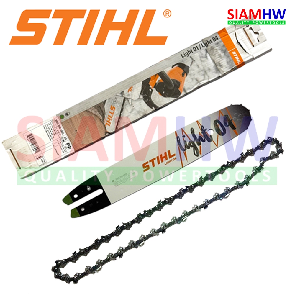 STIHL บาร์ #12 + STIHL โซ่เลื่อย 22T 3636 000 0044 ( ของแท้ 100% สำหรับใส่กับ STIHL MS180 )