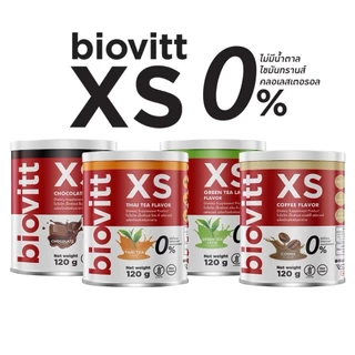 [รับประกันความอร่อย] biovitt XS เครื่องดื่มเแคลน้อย รสช็อคโกแลต / ชาไทย / ชาเขียว /กาแฟ | 120g.