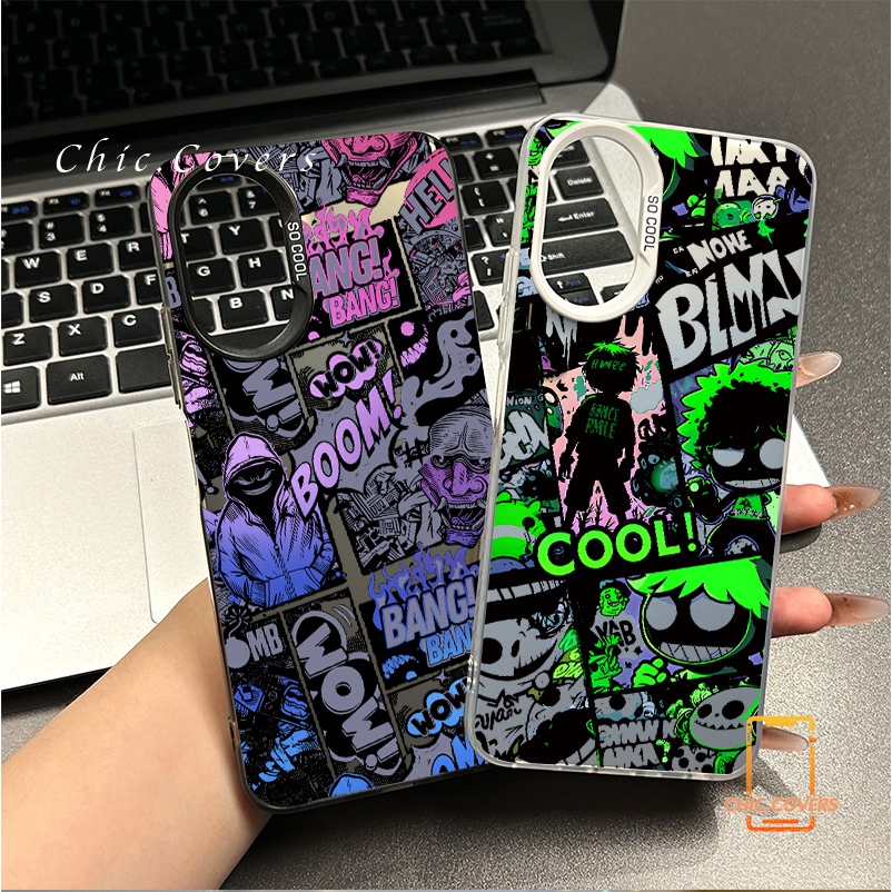 แฟชั่นดาร์กคอมิกส์ เคสOPPO A7 A15 A16 A92 A9 A95 A57 A78 A18 A94 A3 A60 A93 A98 A79 A60 A58 A3S A12E F11PRO A92 A36
