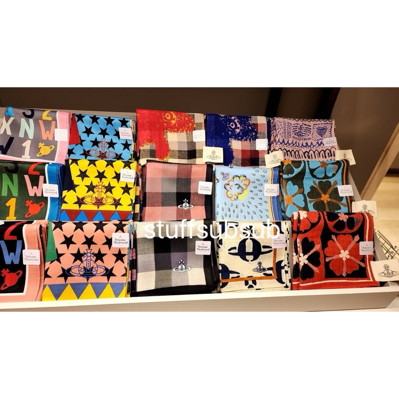 พร้อมส่ง/ของแท้ ผ้าเช็ดหน้า vivienne westwood & polo จากชอปญี่ปุ่น
