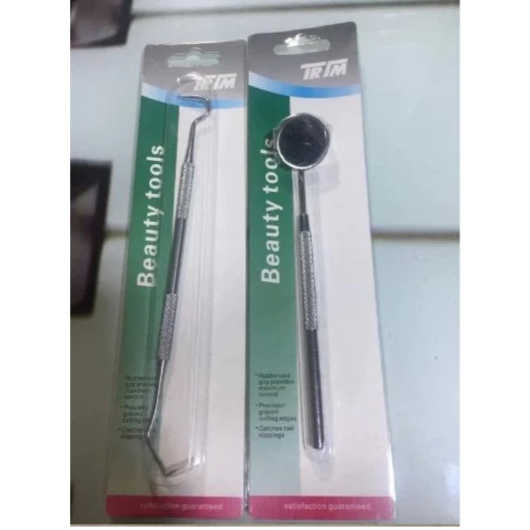---พร้อมส่ง---ที่ขูดหินปูน2หัว กระจกส่องฟัน ที่ตรวจเช็คสุขภาพฟัน ราคาต่อ1ชิ้น ยี่ห้อTrim