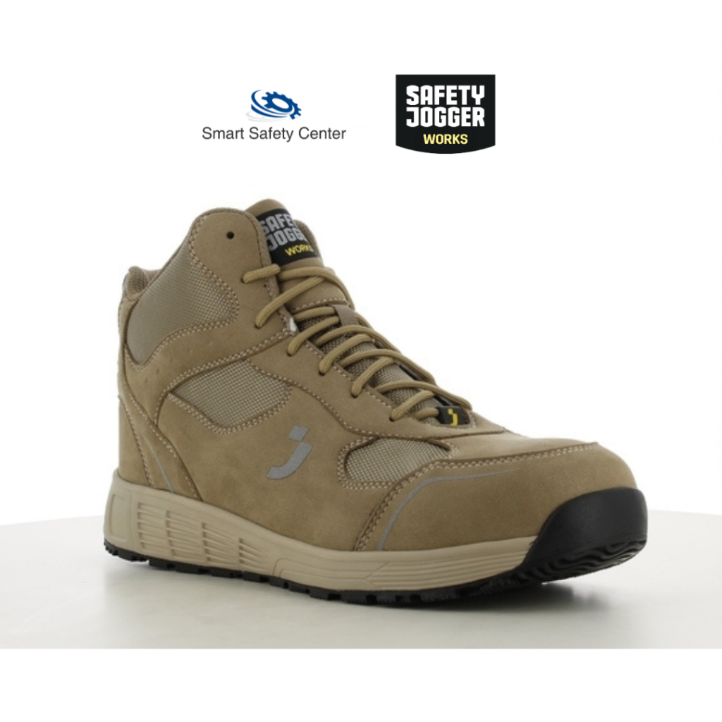 [ลิขสิทธ์แท้ รับประกัน 3 เดือน] รองเท้าเซฟตี้ Safety Jogger รุ่น Fuji S3S mid Taupe