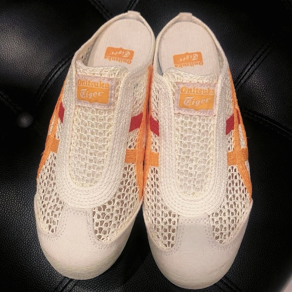 Onitsuka Tiger MEXICO 66 Sabot 1183A707-106 สีเขียว แดง รองเท้าลำลอง รองเท้าผ้าใบ